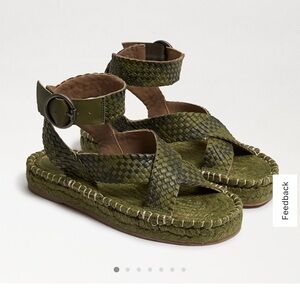 Sam Edelman Dakota Fern Leather Sandal- never worn new in box